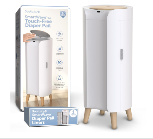 Jool SmartWave Plus Diaper Pail, With Odor Lock