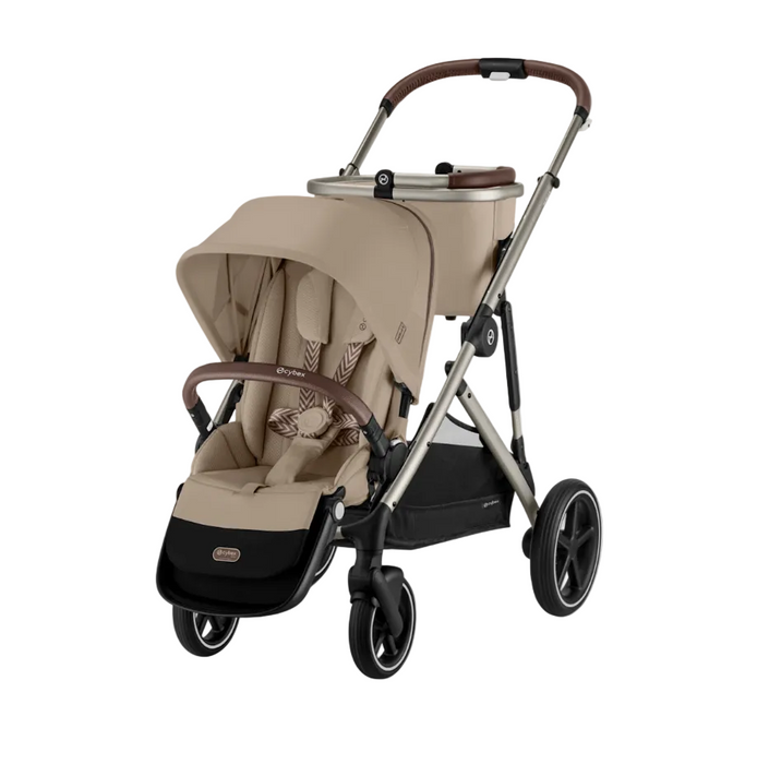 Cybex Gazelle S Modular Stroller, 2026, Almond Beige, Taupe Frame
