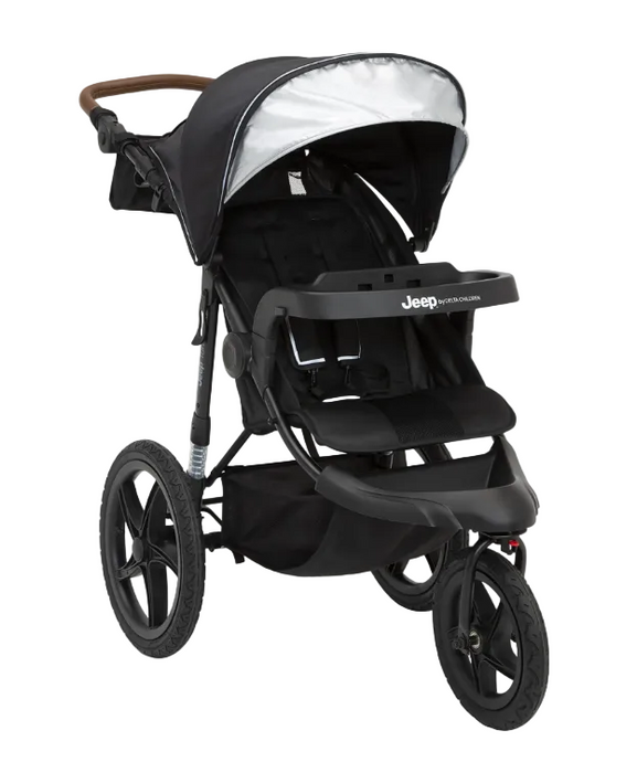 Delta Children Jeep TurboGlyde Jogging Stroller, 2024, Black