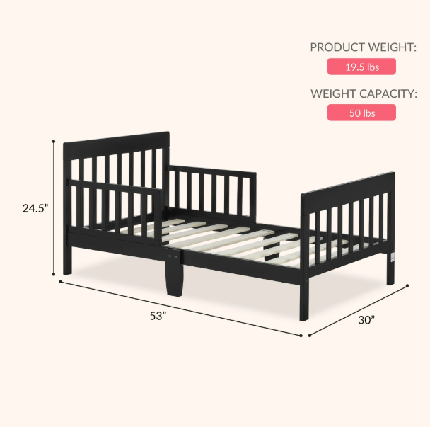 Shop Dream On Me Finn Toddler Bed, Black at GoodBuy Gear