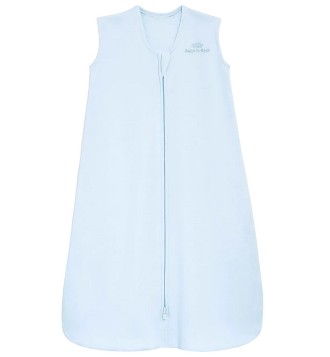 Halo Sleepsack Wearable Blanket, Light Blue, Medium (6-12 Months)