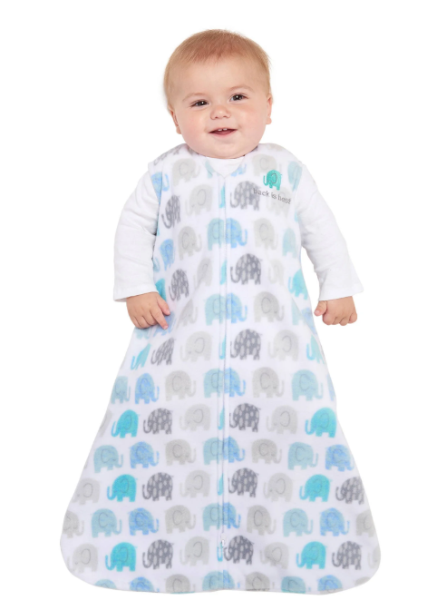 Halo Micro-Fleece SleepSack, Textured Elephant, XLarge