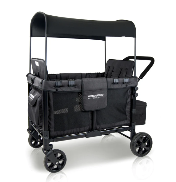 Shop Wonderfold W2 Original Multifunctional Double Stroller Wagon, 2024, Special Edition (Red Stiching) at GoodBuy Gear