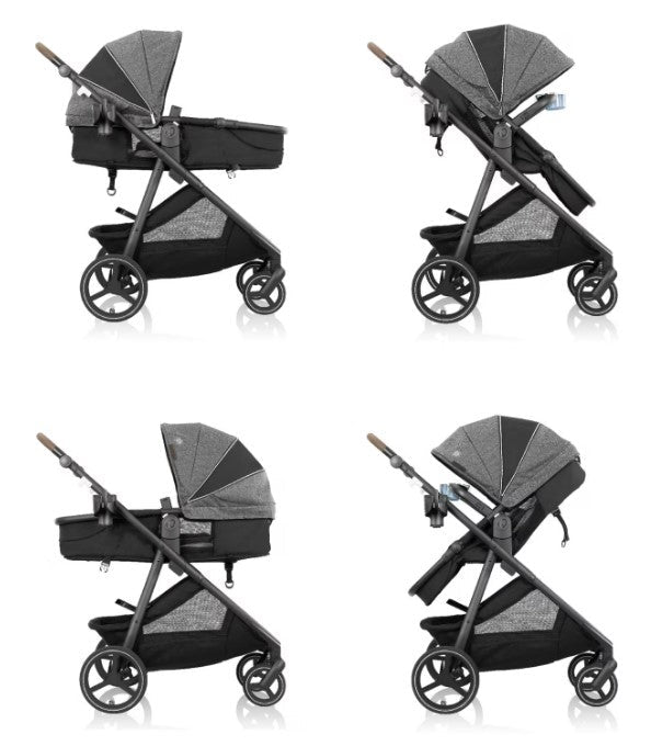 Evenflo Shyft Intuiti Travel System Stroller, 2024, Angler Tweed