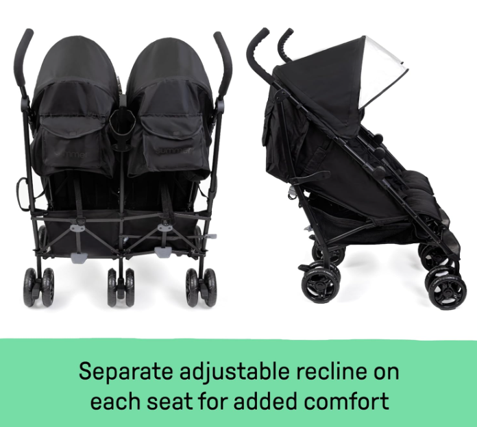 Summer By Ingenuity 3Dlite Double Convenience Stroller, Black, Date unknown