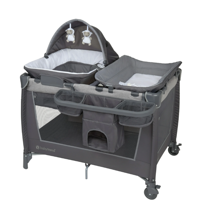 Baby Trend Simply Smart Nursery Center Playard, 2.0, Shale Gray