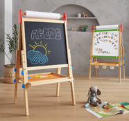 Shop Tiny Land Easel for Kids with Drawing Paper Roll, Wooden at GoodBuy Gear