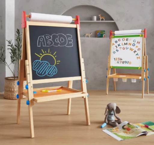 Shop Tiny Land Easel for Kids with Drawing Paper Roll, Wooden at GoodBuy Gear