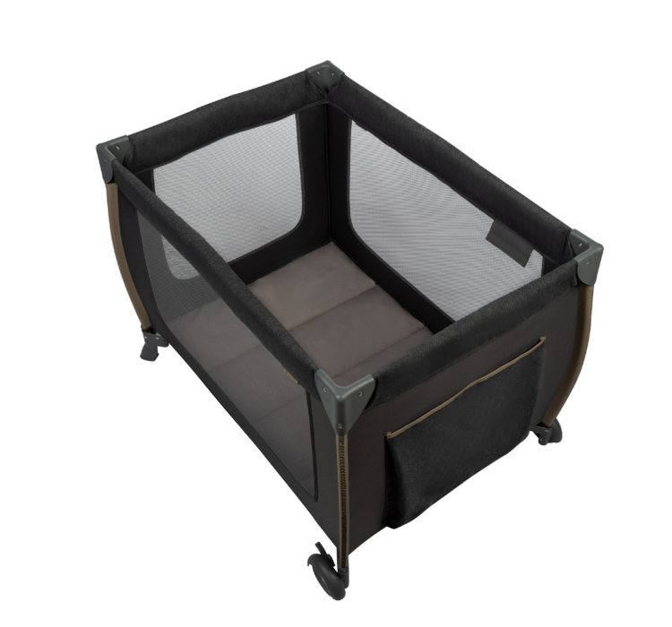 Monbebe Play Yard with Full-Size Rocking Bassinet, Castle Point