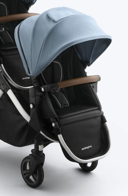 Shop Mockingbird 2nd Seat Kit 3.0, Silver with Penny Leather, Stone Blue at GoodBuy Gear