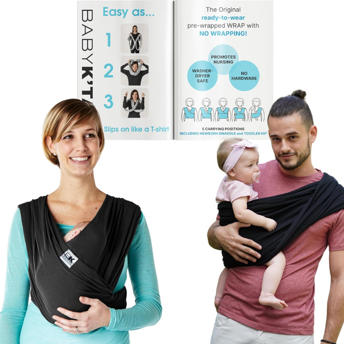 Baby K'tan Baby Carrier, Black, Breeze, X-Large
