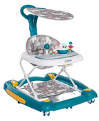 Shop Babyhug Unicorn Foldable Baby Walker Rocker With Sun Shade, Blue at GoodBuy Gear