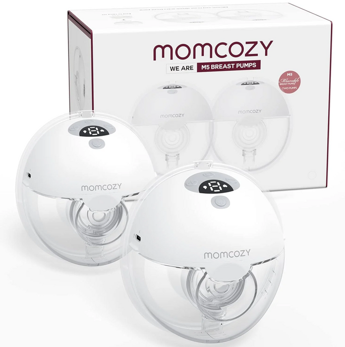 Momcozy All-in-one M5 Double Wearable Breast Pump, Quill Grey