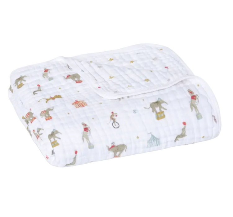 Aden + Anais Essentials Classic Muslin Blanket, Elephant Circus