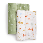 Shop Aden + Anais Essentials Cotton Muslin Swaddle, 2Pk, Sage Woodland at GoodBuy Gear