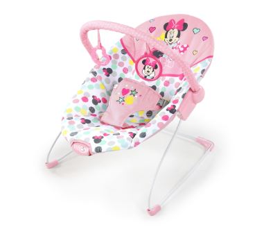 Shop Bright Starts Vibrating Bouncer, Minnie Mouse Spotty Dotty at GoodBuy Gear