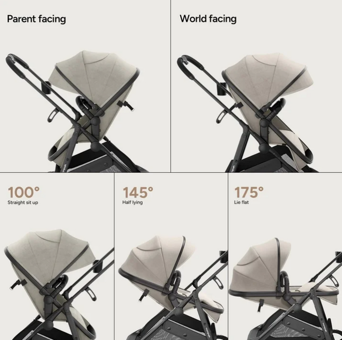 Mompush Wiz Stroller, 2025, Khaki