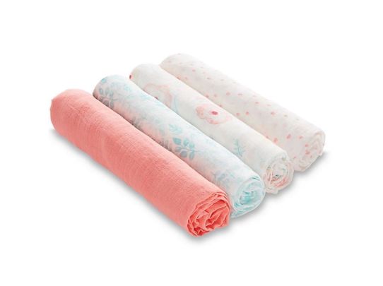 Shop Aden + Anais Cotton Muslin Swaddles Pack of 4, Full Bloom at GoodBuy Gear
