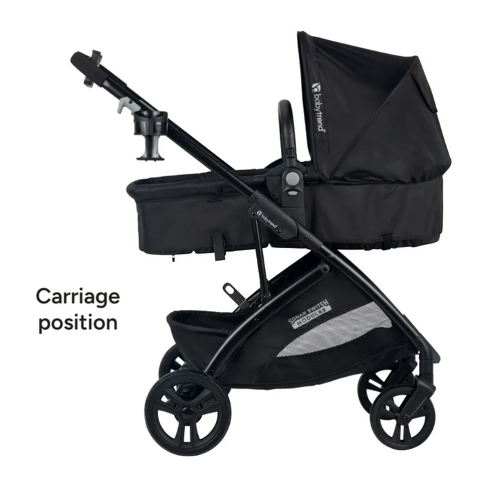 Baby Trend Sonar Switch 6-in-1 Modular Stroller Travel System Stroller, Desert Tan