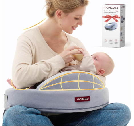 Shop Momcozy Multifunctional and Adjustable Nursing Pillow, Cozylite Grey at GoodBuy Gear