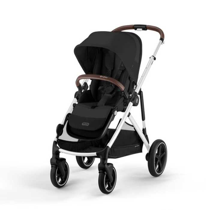 Cybex Gazelle S Modular Stroller, 2025, Moon Black, Silver Frame