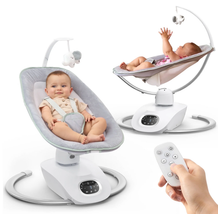 Momcozy CocoSway 3D Baby Swing, Grey