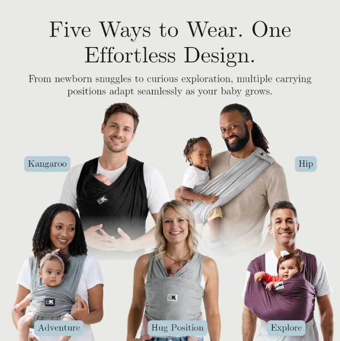 Baby K'tan Baby Carrier, Eggplant, Large, Original