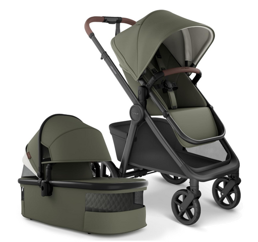 Shop Mompush Ultimate 3 Full Size Baby Stroller with Bassinet, 2025, Forest Moss at GoodBuy Gear