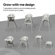 Shop Mompush Olli 7-in-1 Convertible High Chair, Cloud Gray at GoodBuy Gear