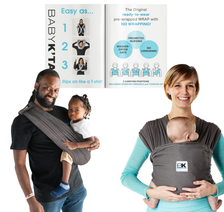 Baby K'tan Baby Carrier, Breeze, Charcoal, Small
