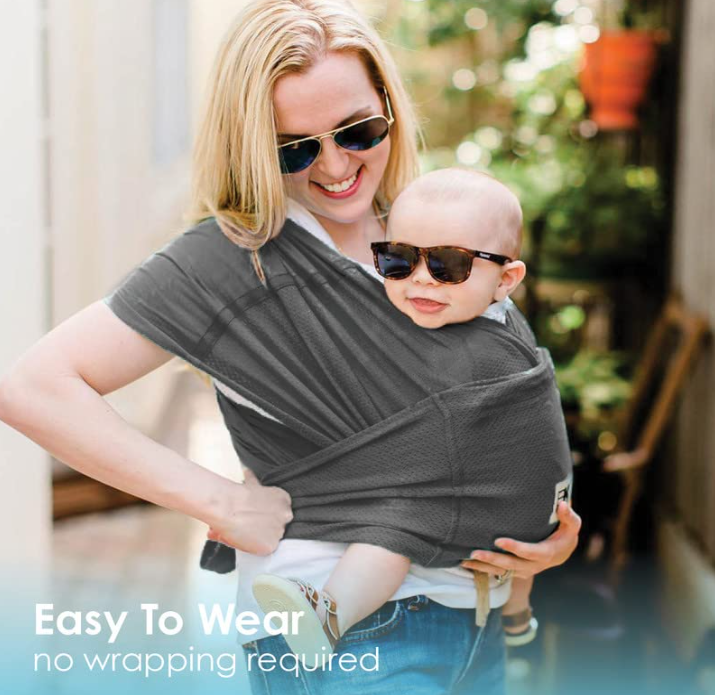 Baby K'tan Baby Carrier, Breeze, Charcoal, Small