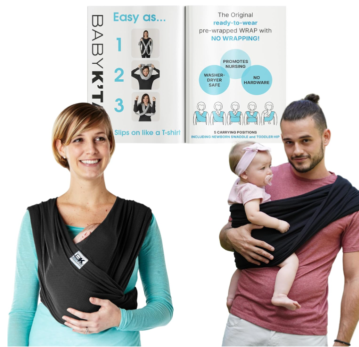 Shop Baby K'tan Baby Carrier, Black, Breeze, X-Small at GoodBuy Gear