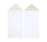 Shop Aden + Anais Essentials Cotton Muslin Hooded Towel, 2 Pack, Farm To Table at GoodBuy Gear