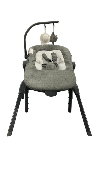 Baby Delight Bloom Soothing Adjustable Lounger, Charcoal Tweed