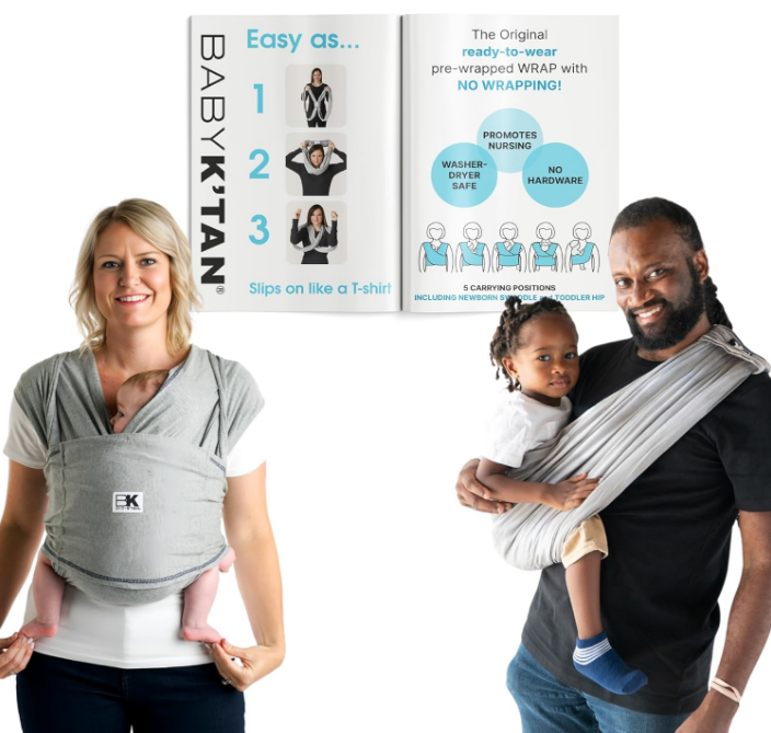 Shop Baby K'tan Baby Carrier, Heather Gray, Original, X-Large at GoodBuy Gear