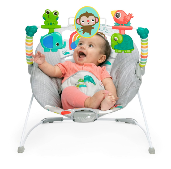 Bright Starts Vibrating Bouncer, Playful Paradise