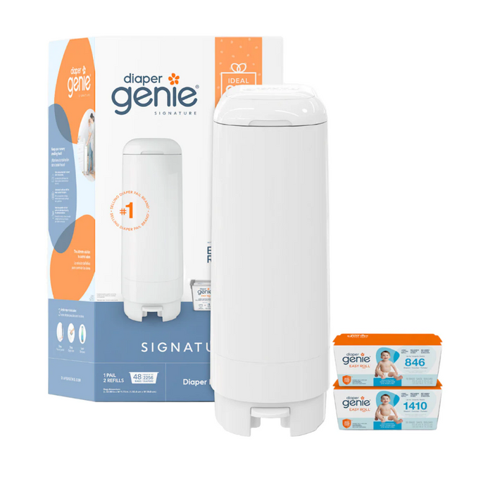 Diaper Genie Signature Gift Set, White
