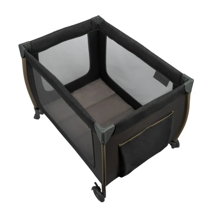 Monbebe Play Yard with Full-Size Rocking Bassinet, Castle Point
