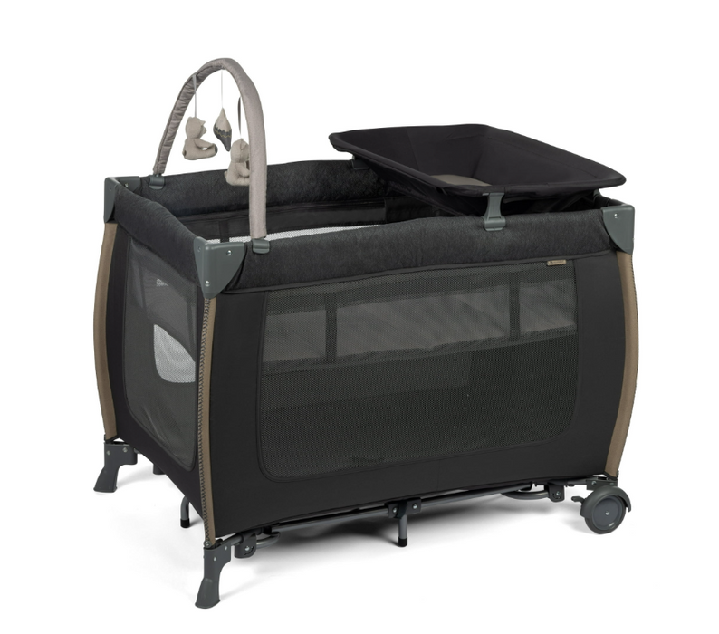 Monbebe Play Yard with Full-Size Rocking Bassinet, Castle Point