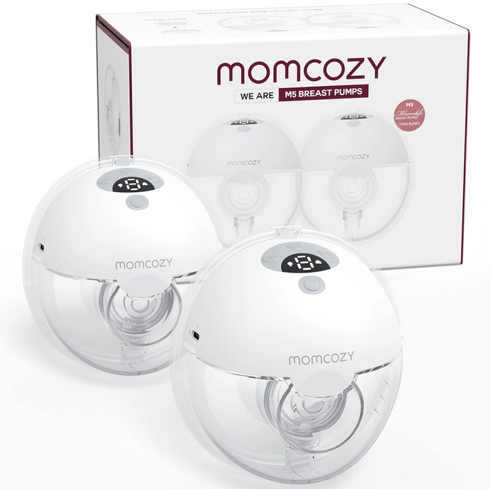 Shop Momcozy All-in-one M5 Double Wearable Breast Pump, Quill Grey at GoodBuy Gear