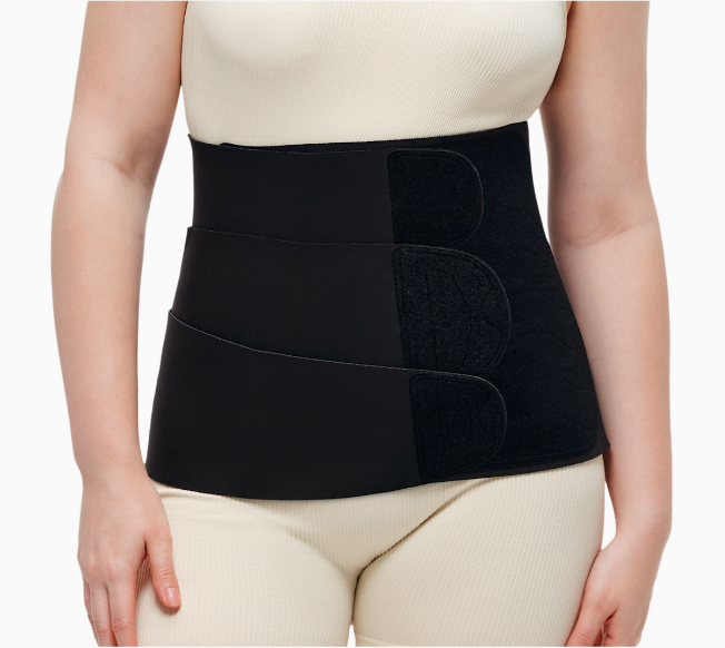 Momcozy Ergowrap Postpartum Belly Wrap, Black, Standard Medium