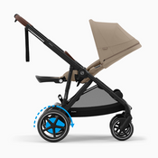 Shop Cybex e-Gazelle S Stroller, 2025, Almond Beige, Black at GoodBuy Gear
