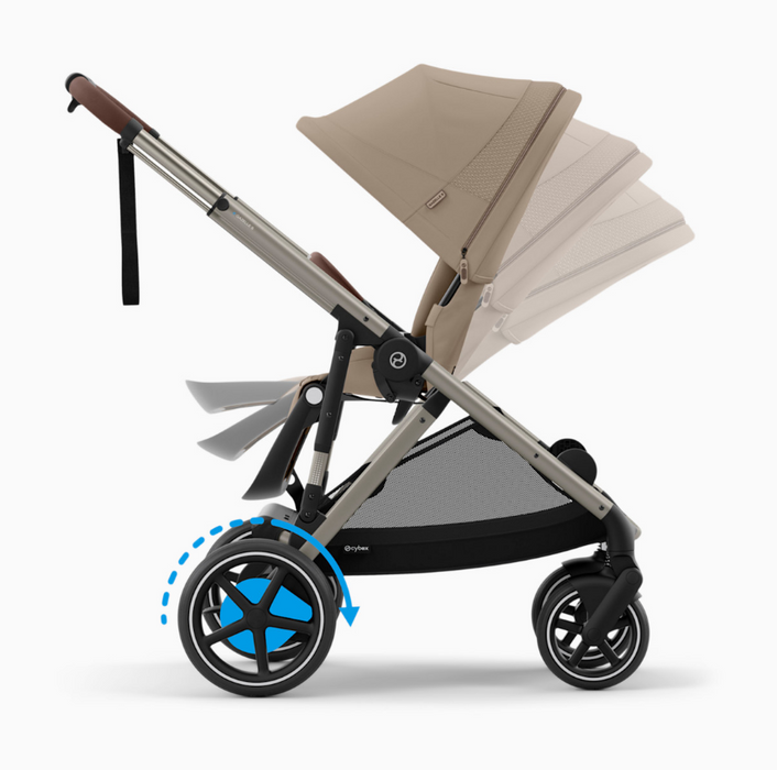 Cybex e-Gazelle S Stroller, Taupe, 2024, Almond Beige