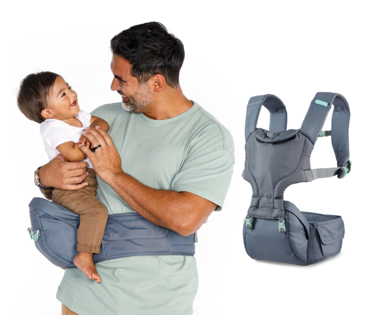 Infantino Hip Rider Plus 5-in-1 Carrier, Grey