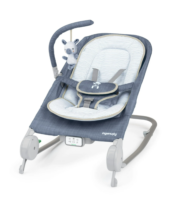 Ingenuity Happy Belly Rock-to-Bounce Massage Seat, Chambray