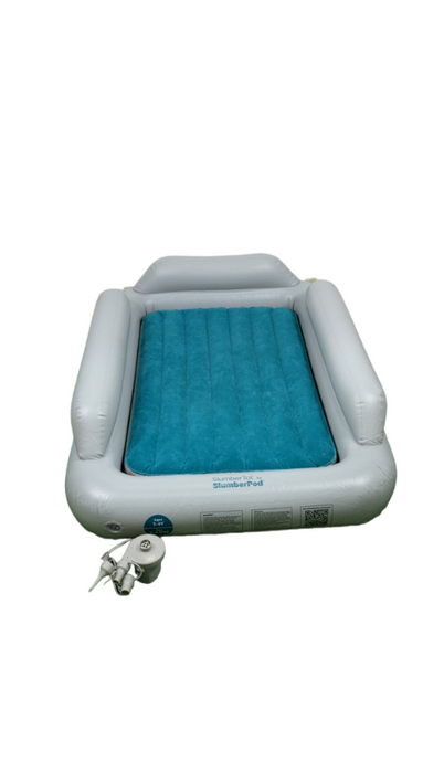 SlumberPod SlumberTot Inflatable Toddler Bed, Gray/Teal