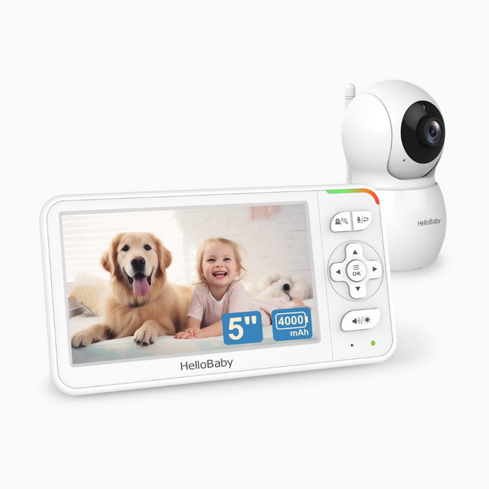 Hello Baby 5 Inch Video Baby Monitor HB6053, White