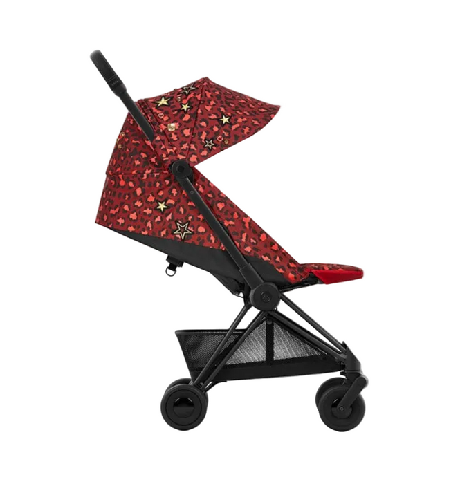 Cybex Coya Stroller, 2023, Matte Black, Rockstar (Red)