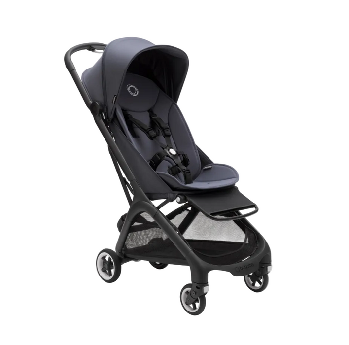 Bugaboo Butterfly Stroller, 2023, Black, Stormy Blue, Stormy Blue