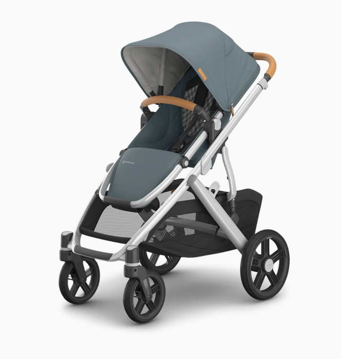UPPAbaby Vista V3 Stroller, 2024, Callum (Stone Blue/Silver Frame)